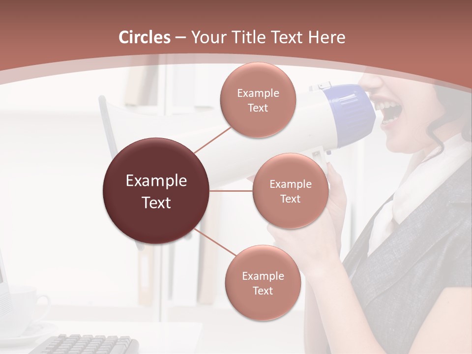 Woman Noise Message PowerPoint Template