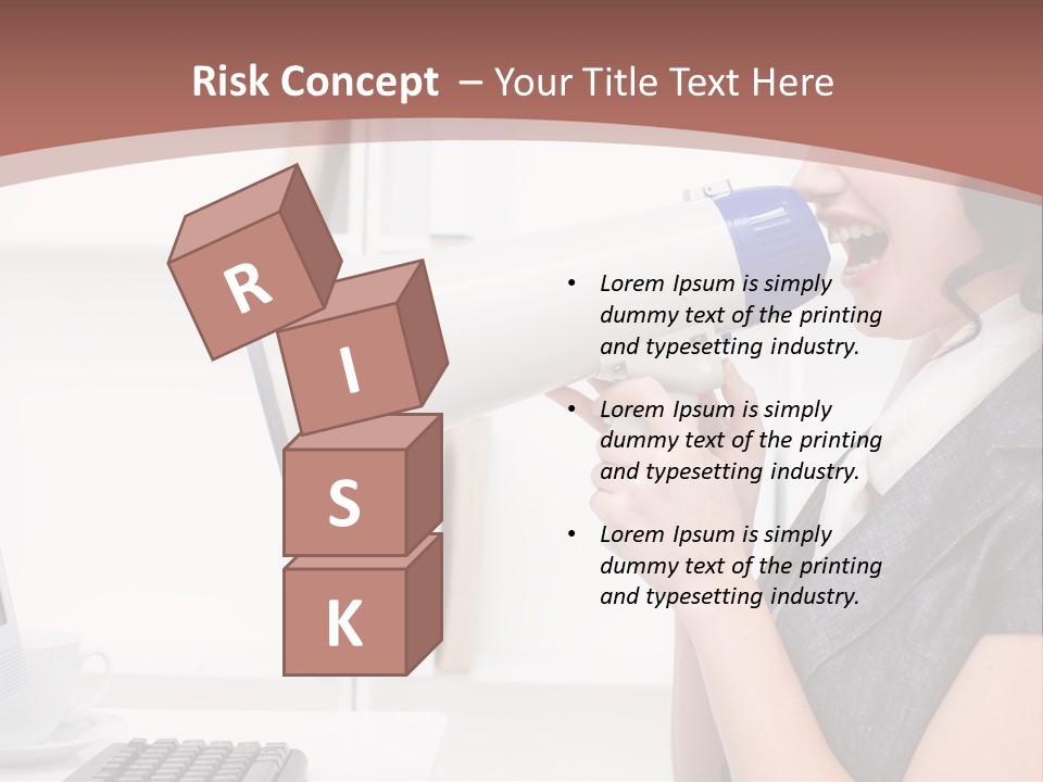 Woman Noise Message PowerPoint Template