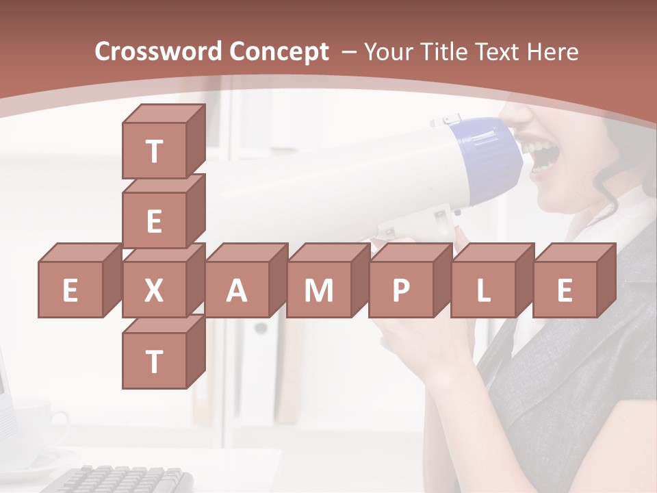 Woman Noise Message PowerPoint Template