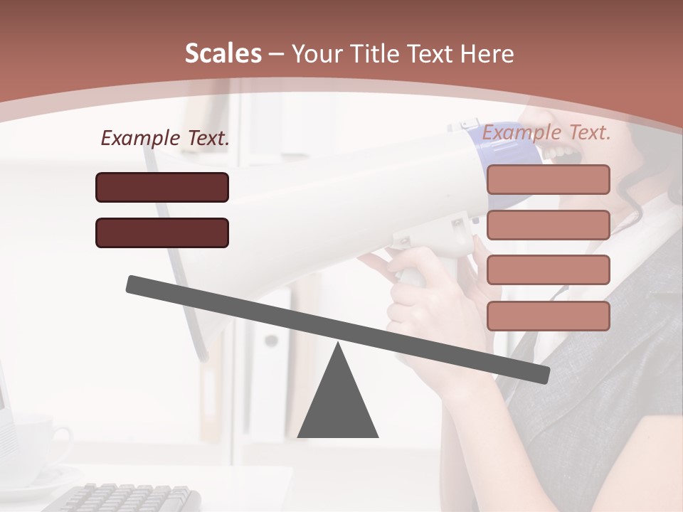 Woman Noise Message PowerPoint Template