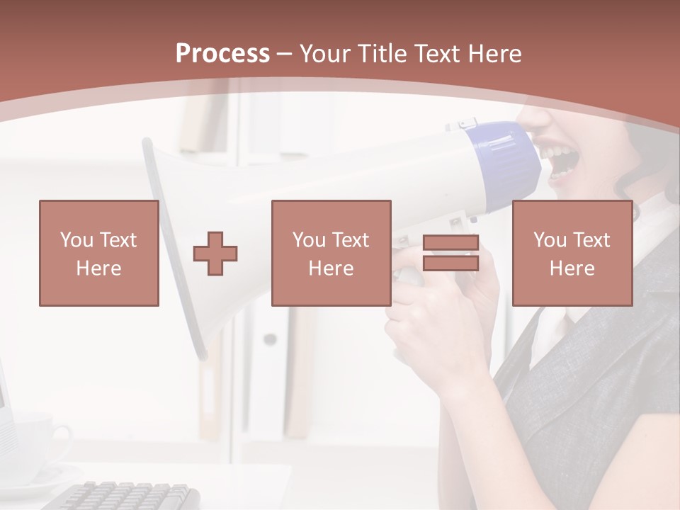 Woman Noise Message PowerPoint Template