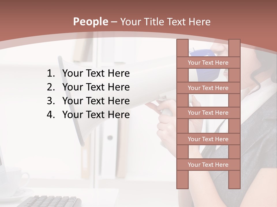 Woman Noise Message PowerPoint Template