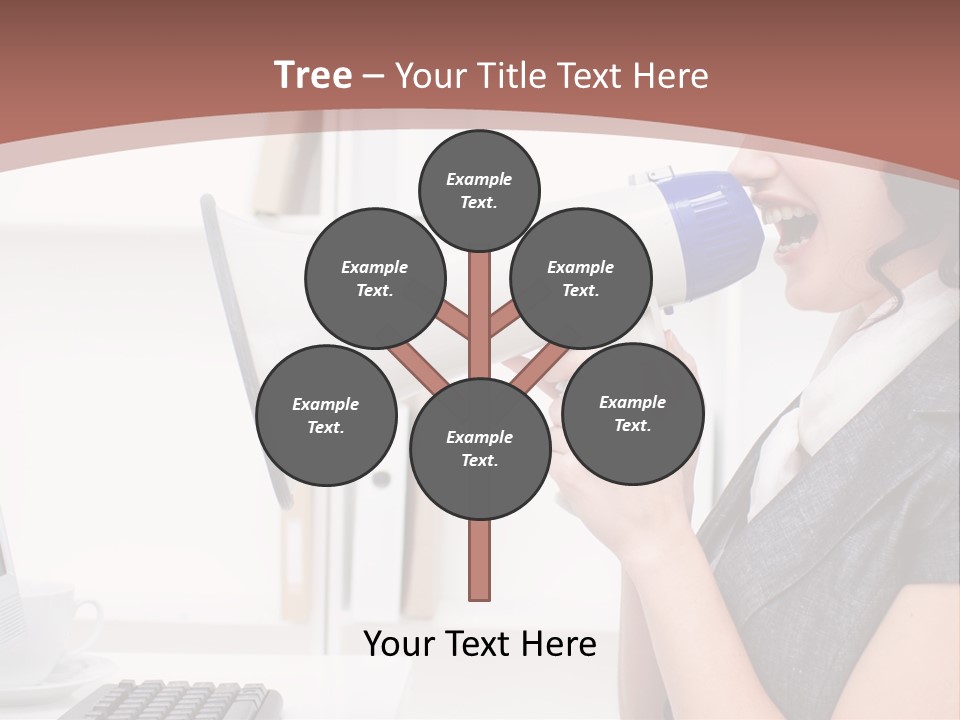 Woman Noise Message PowerPoint Template