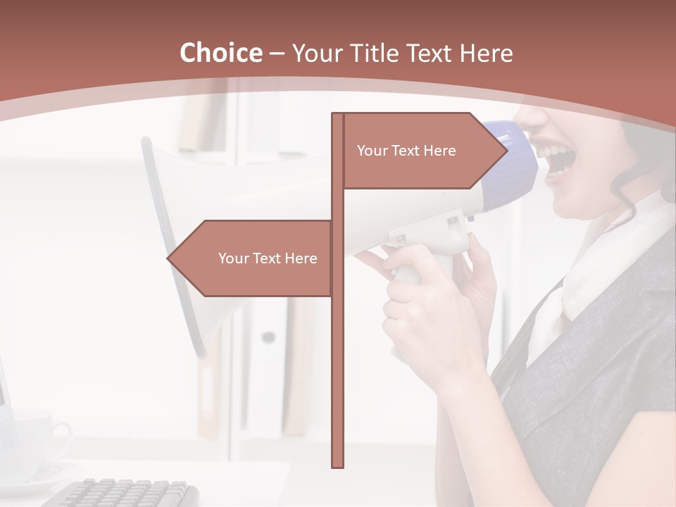 Woman Noise Message PowerPoint Template