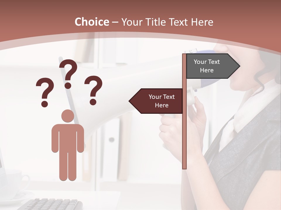 Woman Noise Message PowerPoint Template
