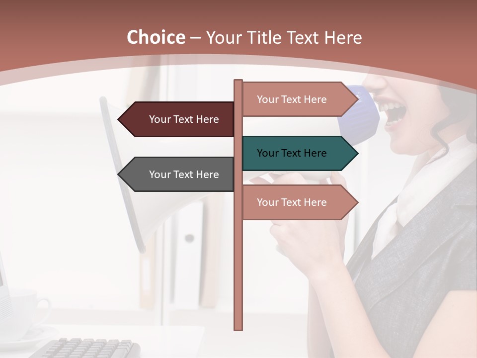 Woman Noise Message PowerPoint Template