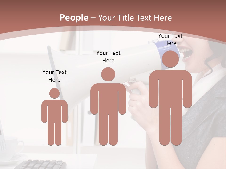 Woman Noise Message PowerPoint Template