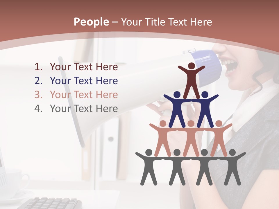 Woman Noise Message PowerPoint Template