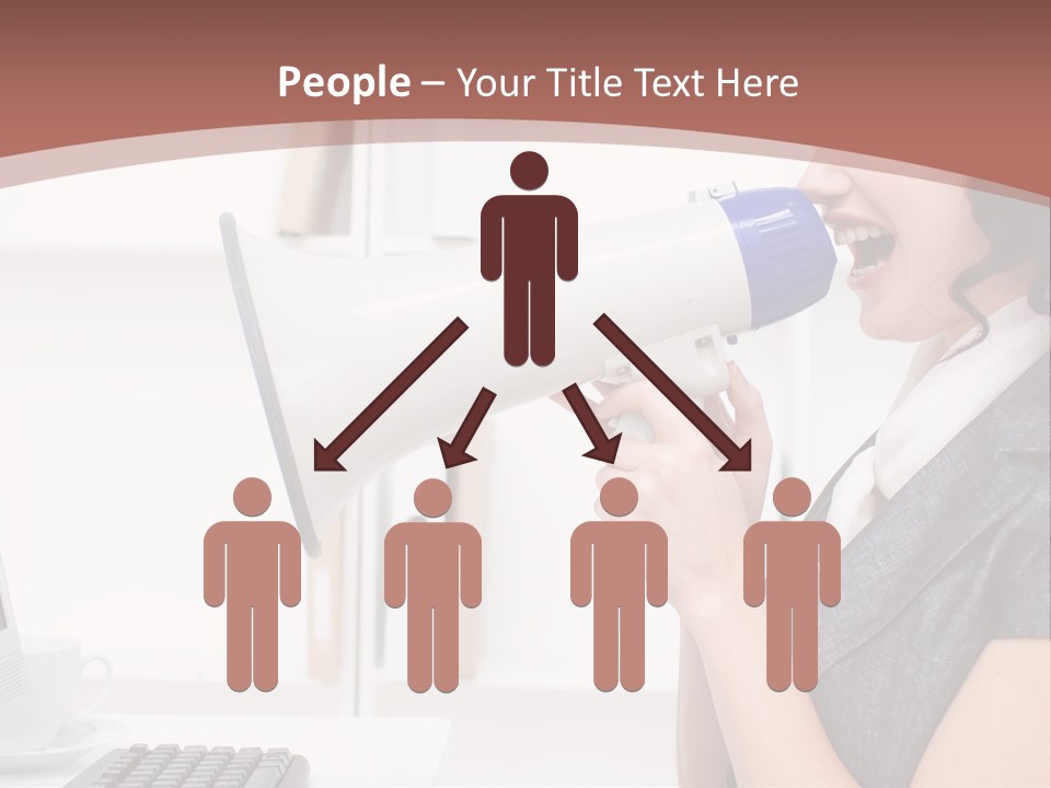 Woman Noise Message PowerPoint Template