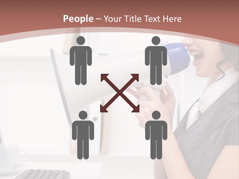 Woman Noise Message PowerPoint Template