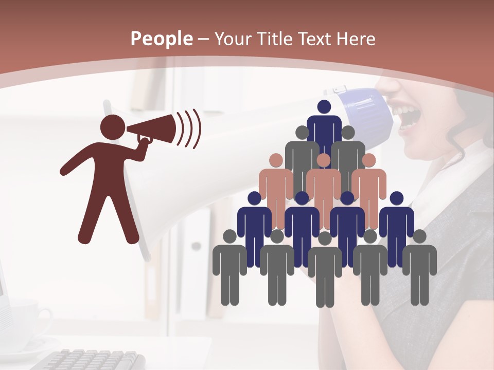 Woman Noise Message PowerPoint Template