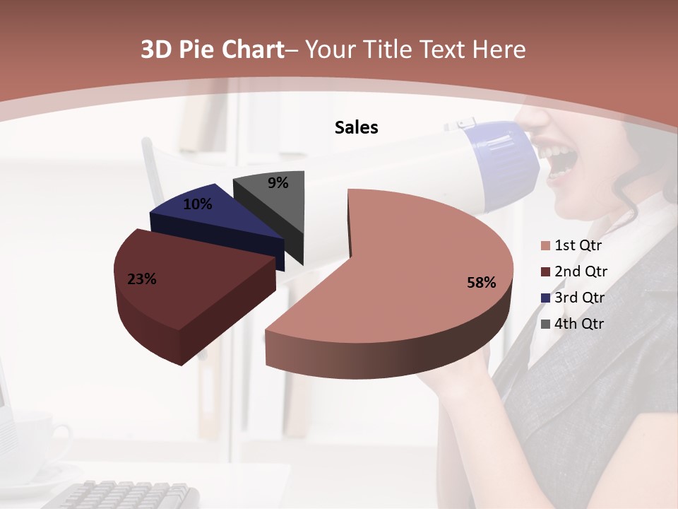 Woman Noise Message PowerPoint Template