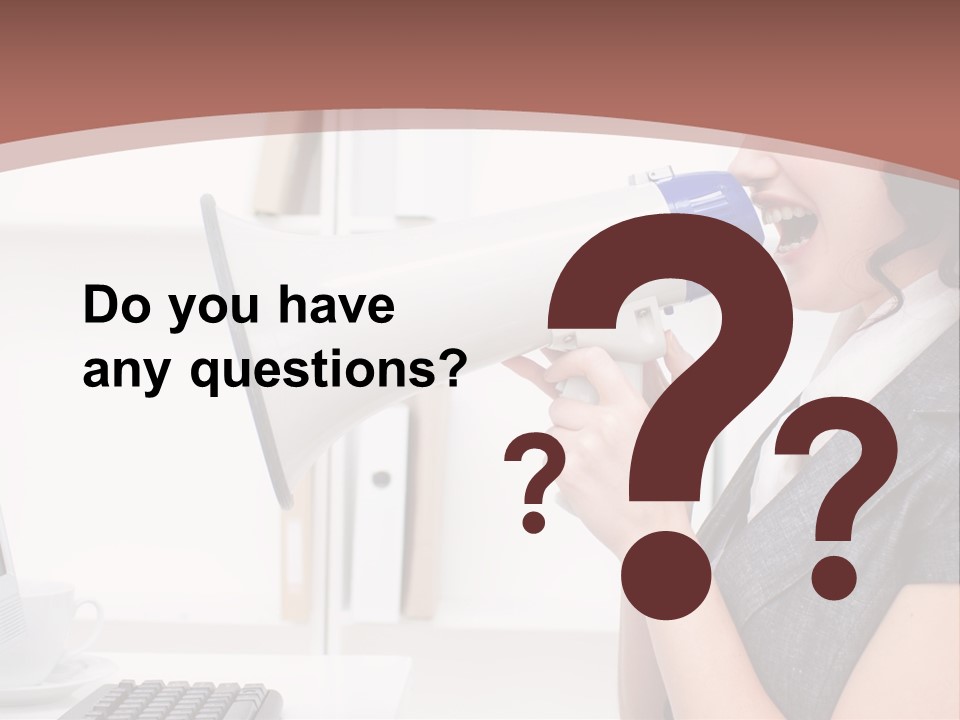 Woman Noise Message PowerPoint Template