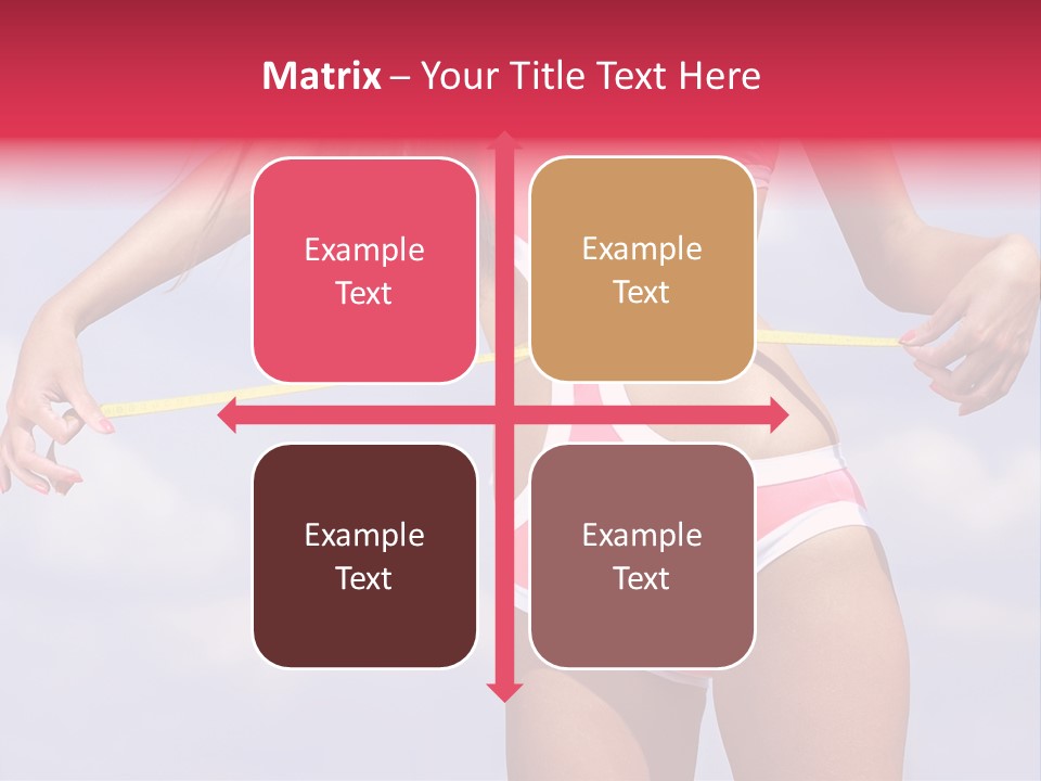 A Woman In A Pink Swimsuit Holding A Measuring Tape PowerPoint Template