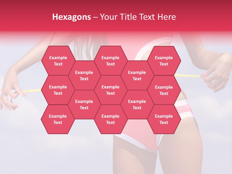 A Woman In A Pink Swimsuit Holding A Measuring Tape PowerPoint Template