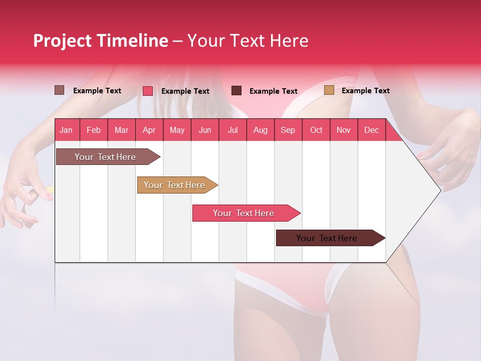 A Woman In A Pink Swimsuit Holding A Measuring Tape PowerPoint Template