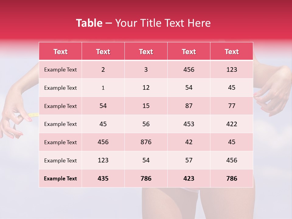 A Woman In A Pink Swimsuit Holding A Measuring Tape PowerPoint Template