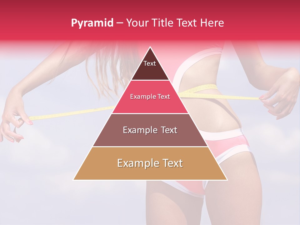 A Woman In A Pink Swimsuit Holding A Measuring Tape PowerPoint Template