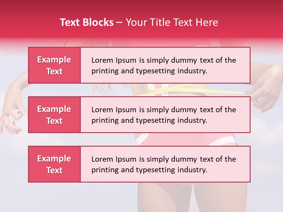 A Woman In A Pink Swimsuit Holding A Measuring Tape PowerPoint Template