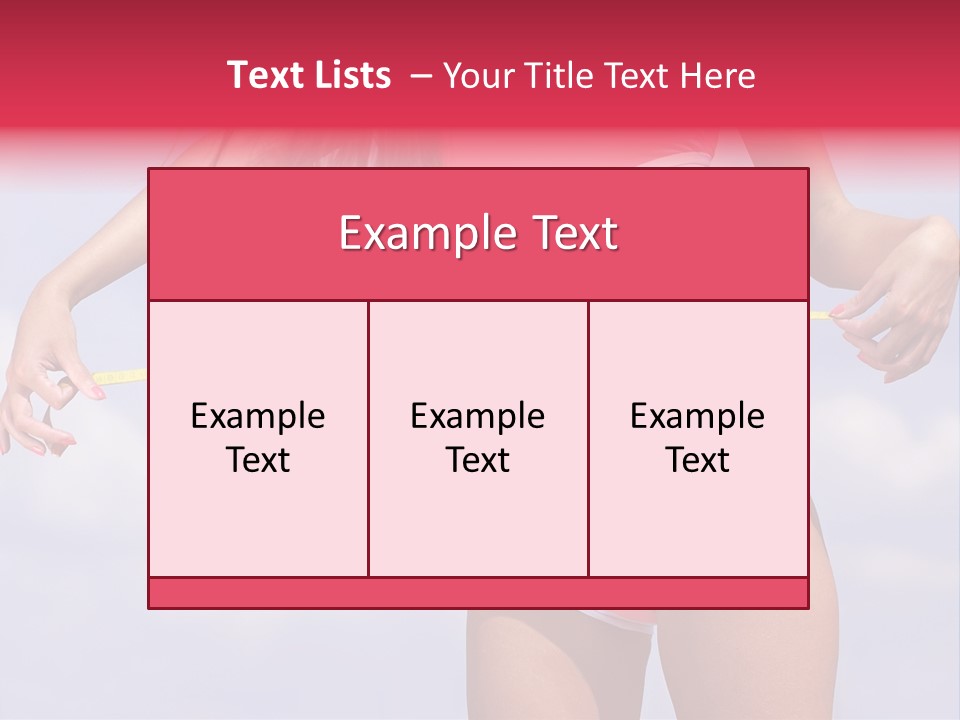 A Woman In A Pink Swimsuit Holding A Measuring Tape PowerPoint Template