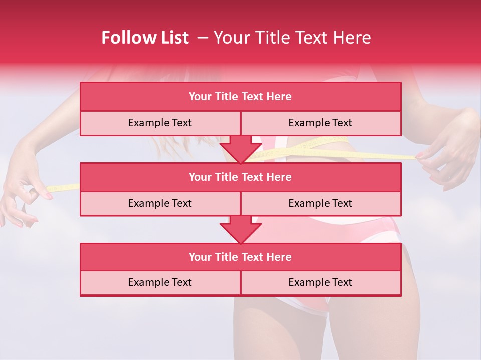 A Woman In A Pink Swimsuit Holding A Measuring Tape PowerPoint Template