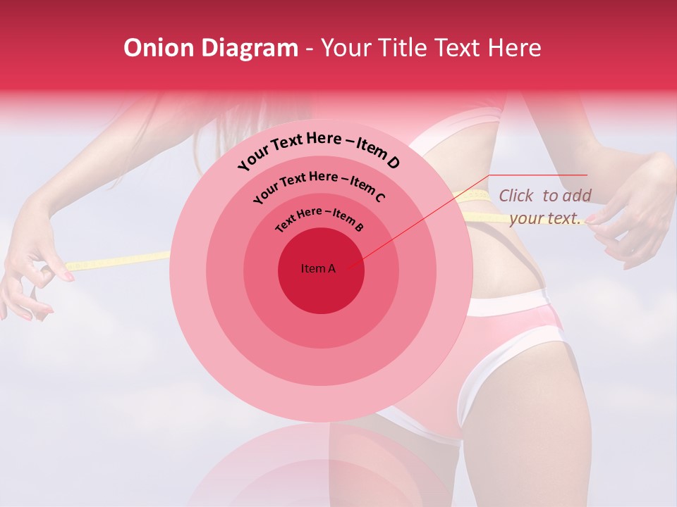 A Woman In A Pink Swimsuit Holding A Measuring Tape PowerPoint Template