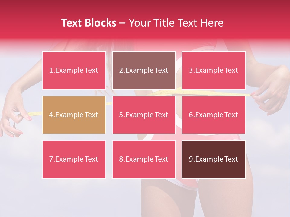 A Woman In A Pink Swimsuit Holding A Measuring Tape PowerPoint Template