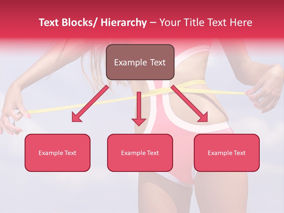 A Woman In A Pink Swimsuit Holding A Measuring Tape PowerPoint Template