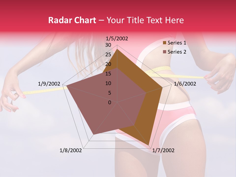 A Woman In A Pink Swimsuit Holding A Measuring Tape PowerPoint Template