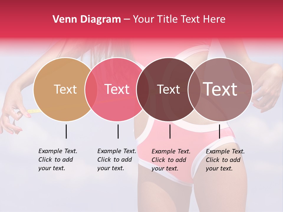 A Woman In A Pink Swimsuit Holding A Measuring Tape PowerPoint Template