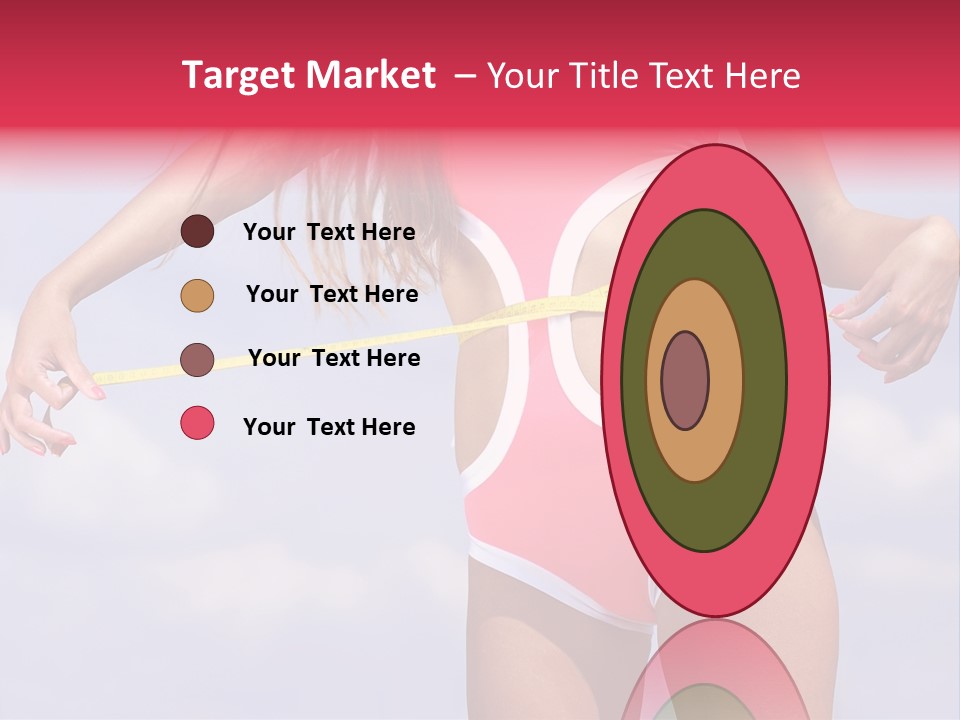 A Woman In A Pink Swimsuit Holding A Measuring Tape PowerPoint Template