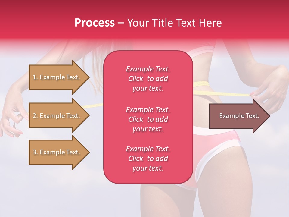 A Woman In A Pink Swimsuit Holding A Measuring Tape PowerPoint Template