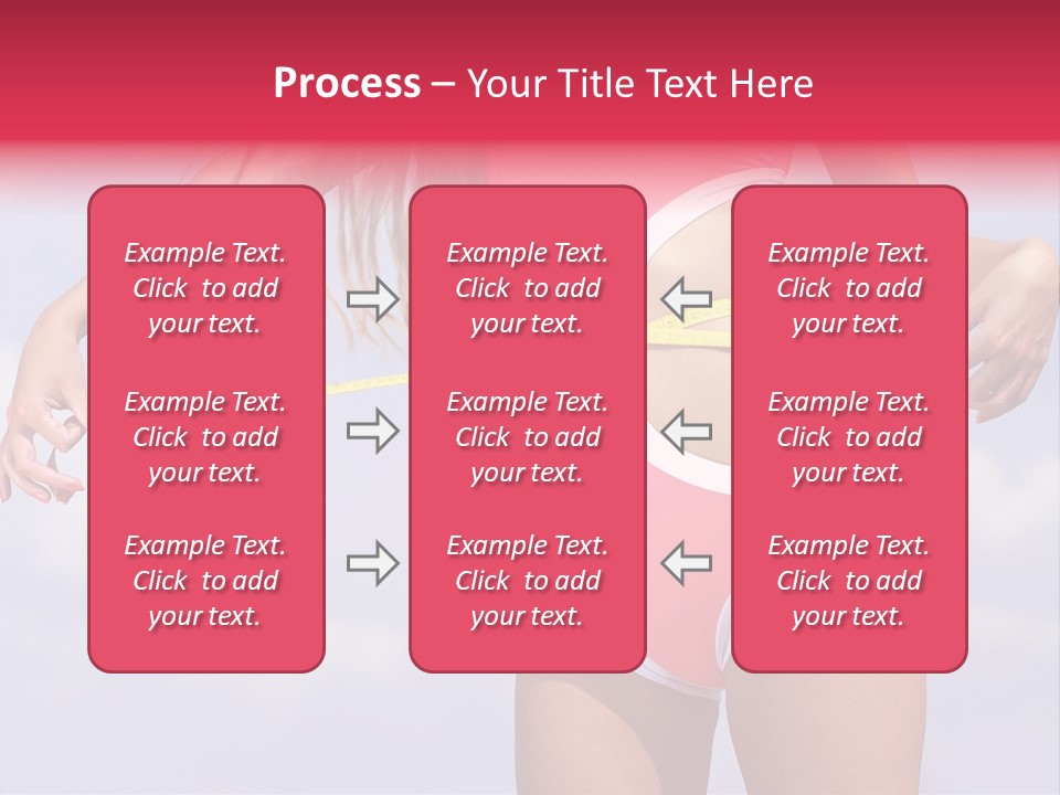 A Woman In A Pink Swimsuit Holding A Measuring Tape PowerPoint Template