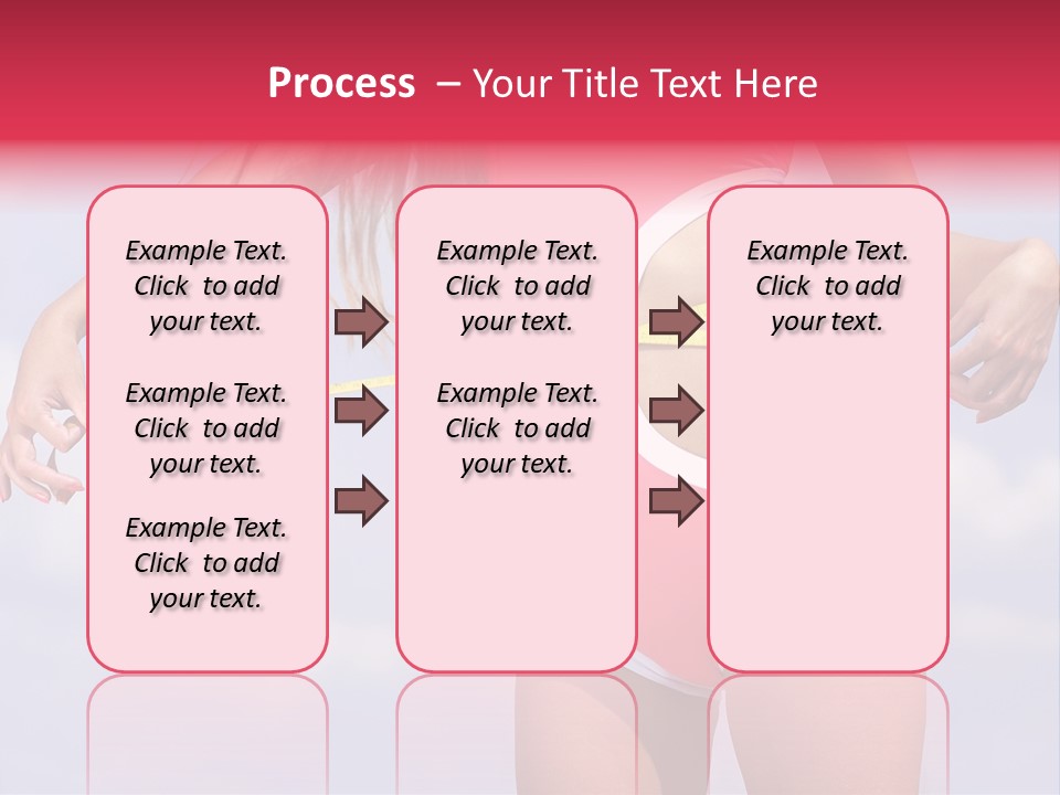 A Woman In A Pink Swimsuit Holding A Measuring Tape PowerPoint Template