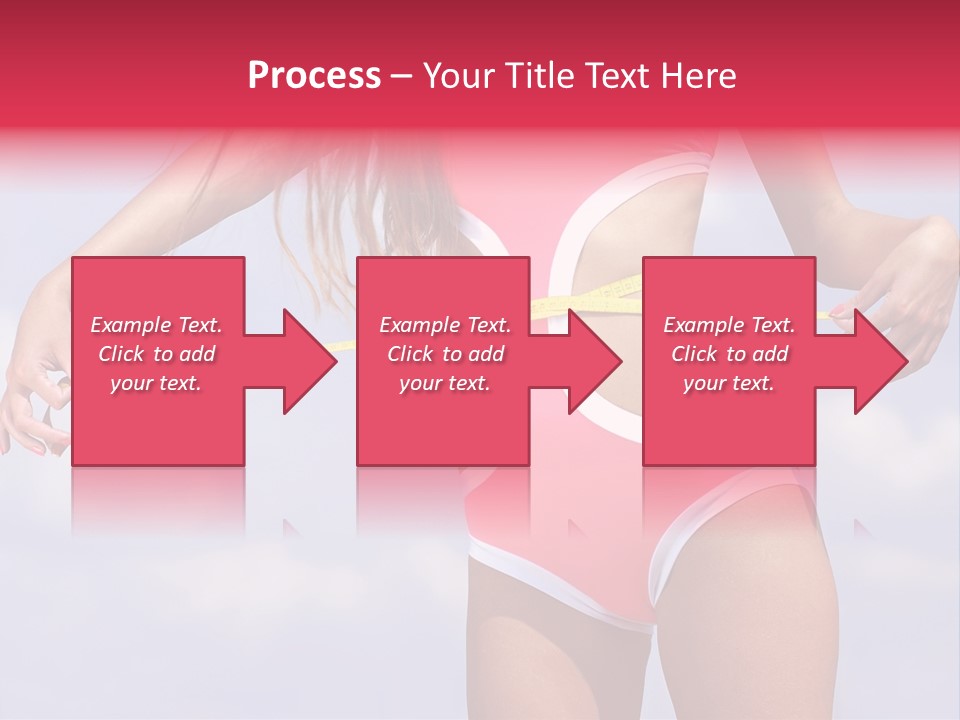 A Woman In A Pink Swimsuit Holding A Measuring Tape PowerPoint Template