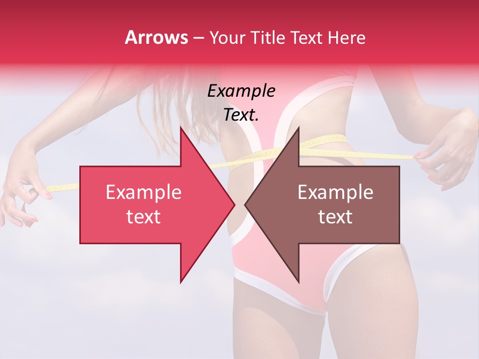 A Woman In A Pink Swimsuit Holding A Measuring Tape PowerPoint Template