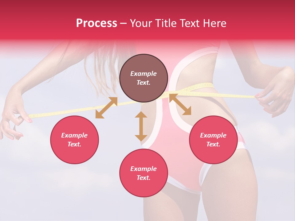 A Woman In A Pink Swimsuit Holding A Measuring Tape PowerPoint Template