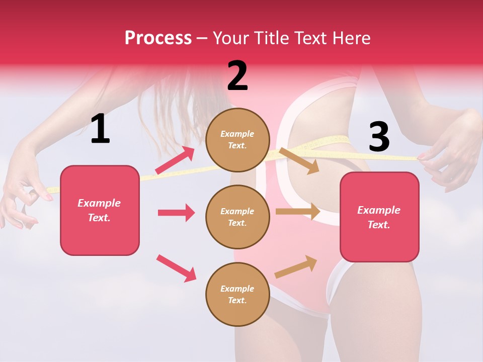 A Woman In A Pink Swimsuit Holding A Measuring Tape PowerPoint Template