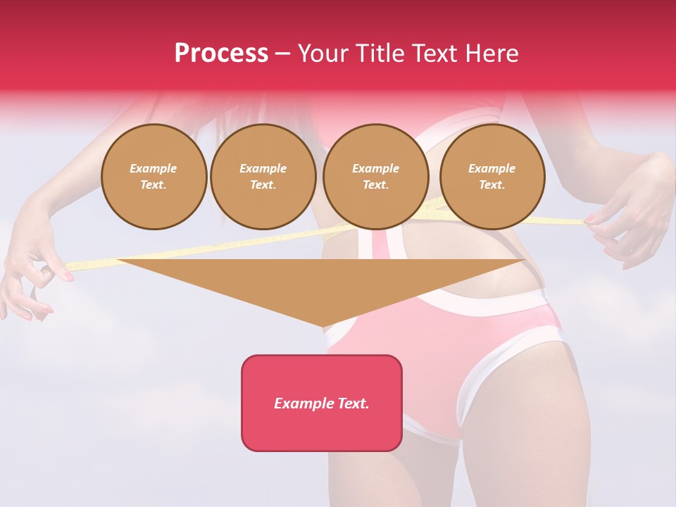 A Woman In A Pink Swimsuit Holding A Measuring Tape PowerPoint Template