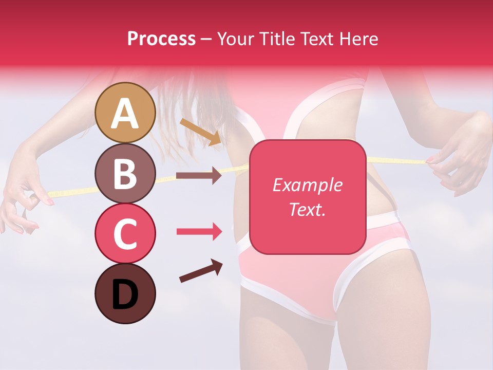 A Woman In A Pink Swimsuit Holding A Measuring Tape PowerPoint Template