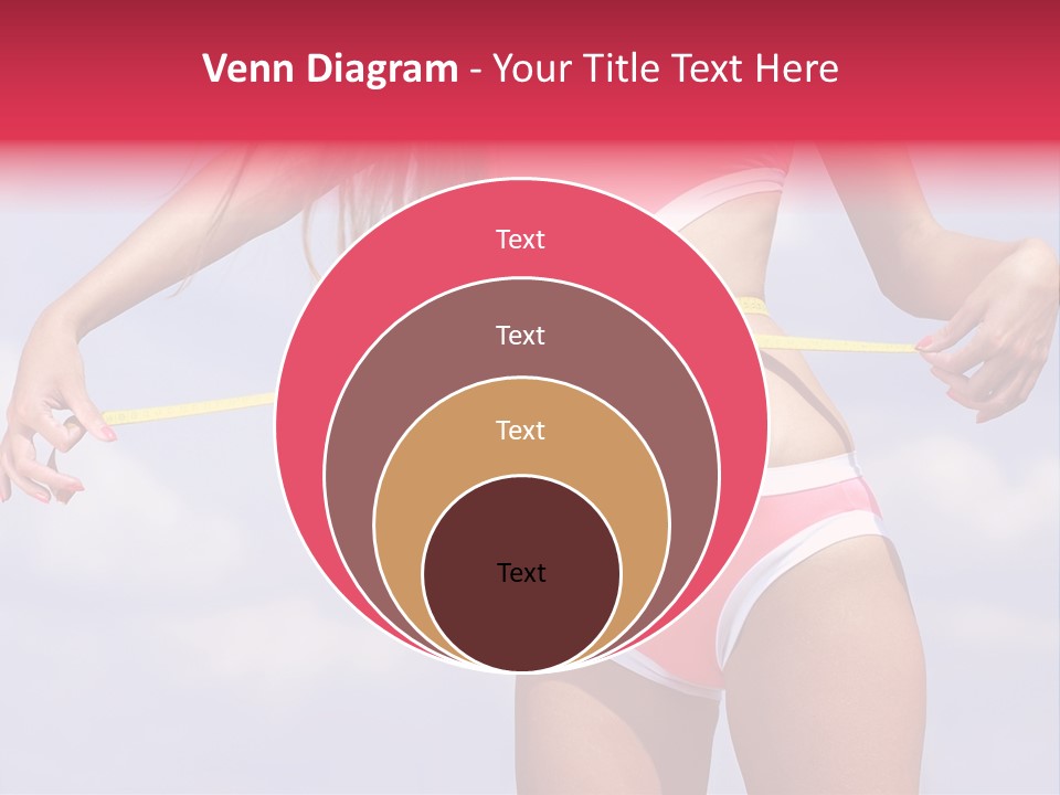A Woman In A Pink Swimsuit Holding A Measuring Tape PowerPoint Template