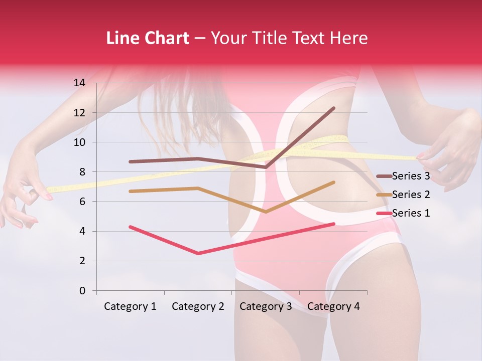 A Woman In A Pink Swimsuit Holding A Measuring Tape PowerPoint Template