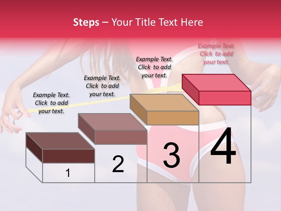 A Woman In A Pink Swimsuit Holding A Measuring Tape PowerPoint Template