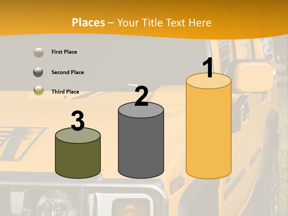 Utility Vehicle White PowerPoint Template