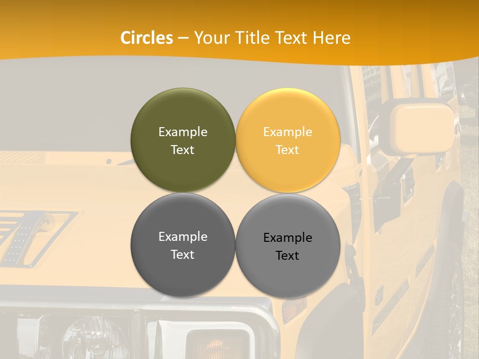 Utility Vehicle White PowerPoint Template