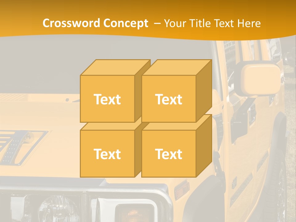 Utility Vehicle White PowerPoint Template