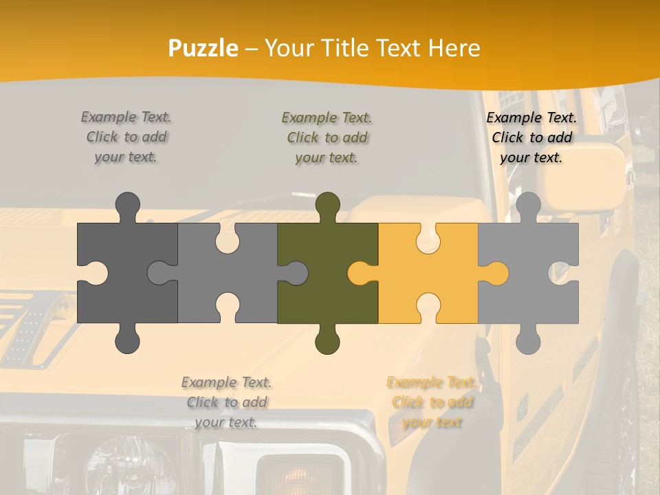 Utility Vehicle White PowerPoint Template