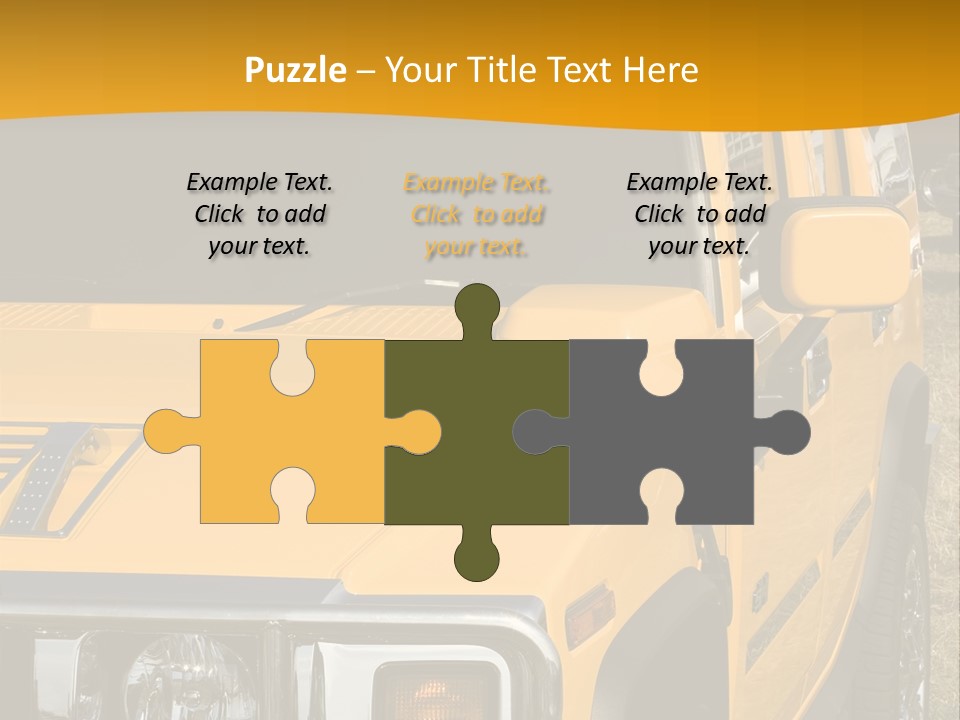 Utility Vehicle White PowerPoint Template