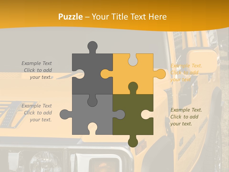 Utility Vehicle White PowerPoint Template