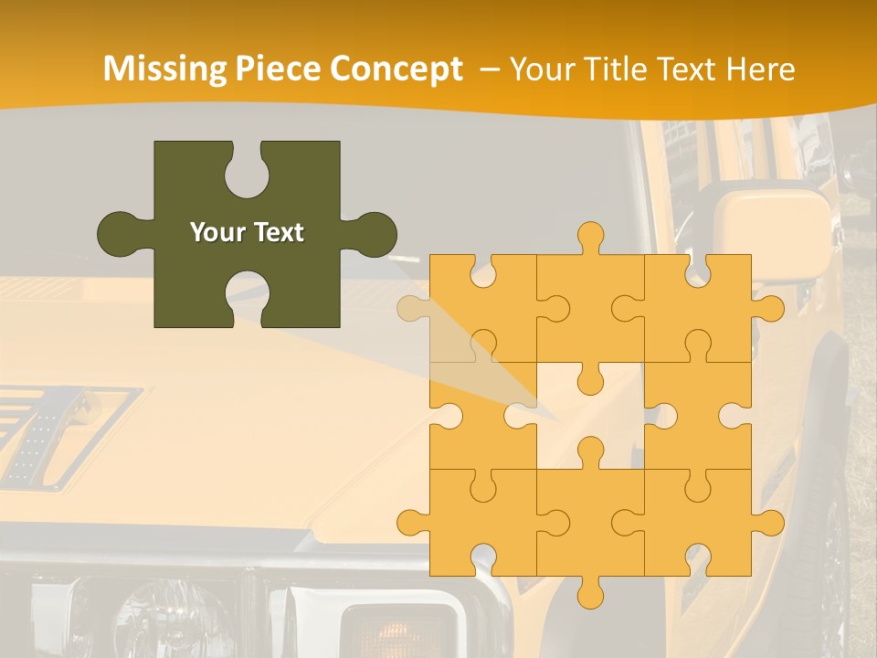 Utility Vehicle White PowerPoint Template